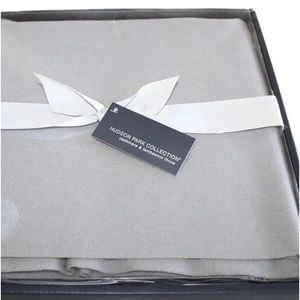 Hudson Park Collection Cashmere/Lambswool Throw Charcoal